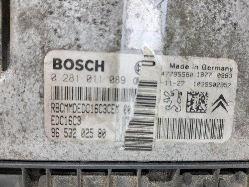Recambio de centralita motor uce para peugeot 206 berlina xt referencia OEM IAM 0281011089 9653202580  Recambio de centralita motor uce para peugeot 206 berlina xt referencia OEM IAM 0281011089 9653202580