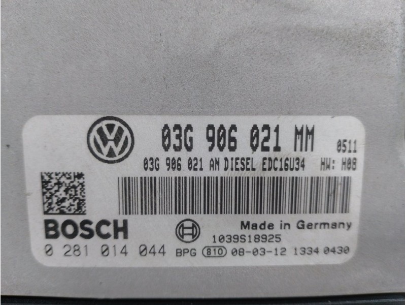 Recambio de centralita motor uce para volkswagen touran (1t2) advance referencia OEM IAM 03G906021M  