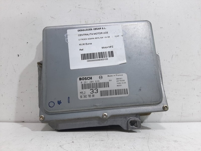 Recambio de centralita motor uce para citroën xsara berlina 1.6i sx referencia OEM IAM   