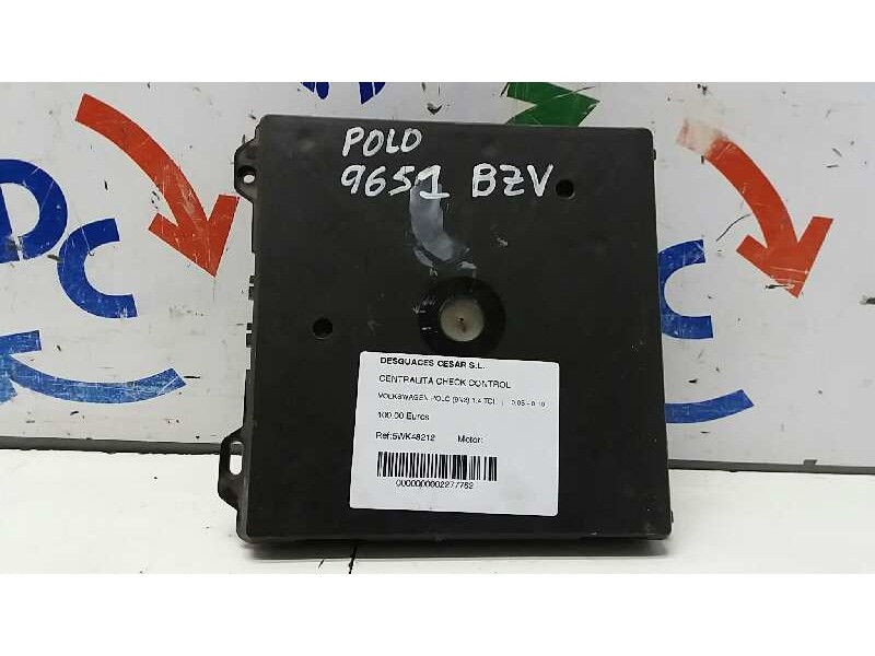 Recambio de centralita check control para volkswagen polo (9n3) 1.4 tdi referencia OEM IAM 5WK48212 6Q1937049B 