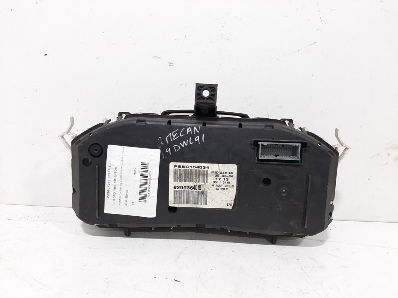 Recambio de cuadro instrumentos para renault megane ii berlina 5p confort dynamique referencia OEM IAM 8200364015   Recambio de cuadro instrumentos para renault megane ii berlina 5p confort dynamique referencia OEM IAM 8200364015