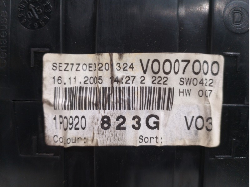 Recambio de cuadro instrumentos para seat leon (1p1) reference referencia OEM IAM 1P0920823G  