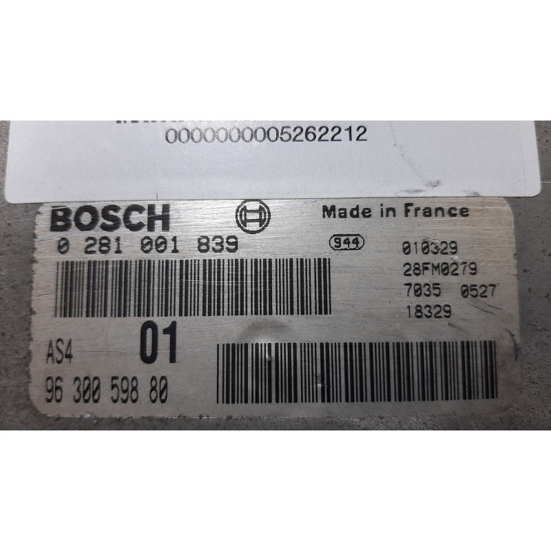 CENTRALITA MOTOR UCE 0281001839 9630059880  - imagen 3