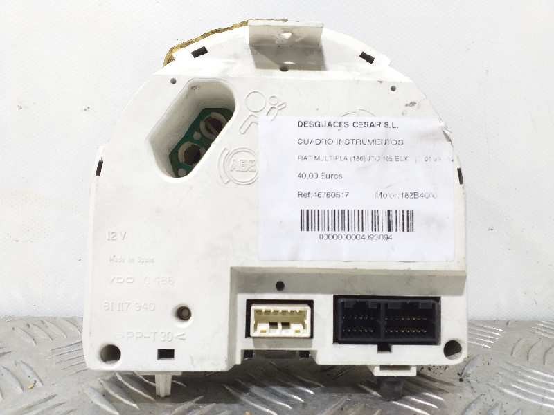 Recambio de cuadro instrumentos para fiat multipla (186) jtd 105 elx referencia OEM IAM 46760517 0046801155 