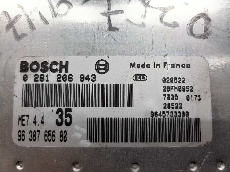 Recambio de centralita motor uce para peugeot 307 (s1) xs referencia OEM IAM 0261206943 9638765680 
