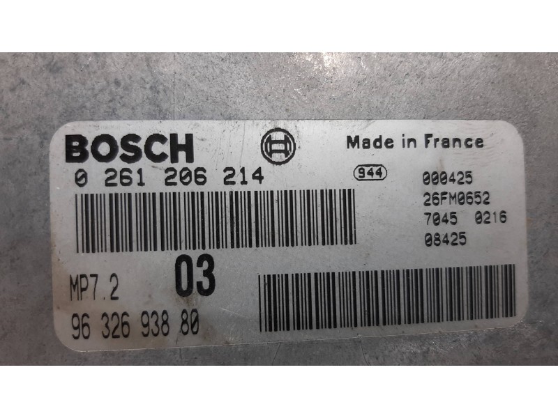 Recambio de centralita motor uce para citroën xsara coupe 1.6 vtr referencia OEM IAM 1929SG  