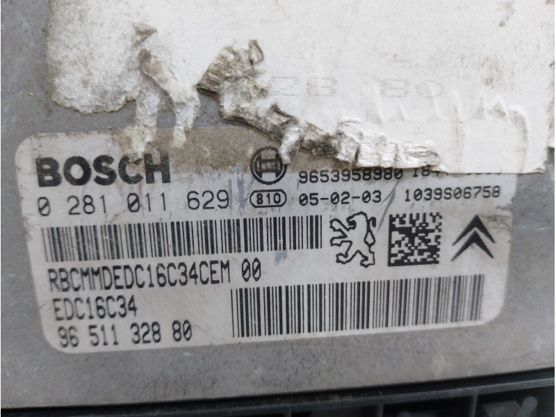 Recambio de centralita motor uce para citroën c4 coupe vts referencia OEM IAM 0281011629 9651132880 