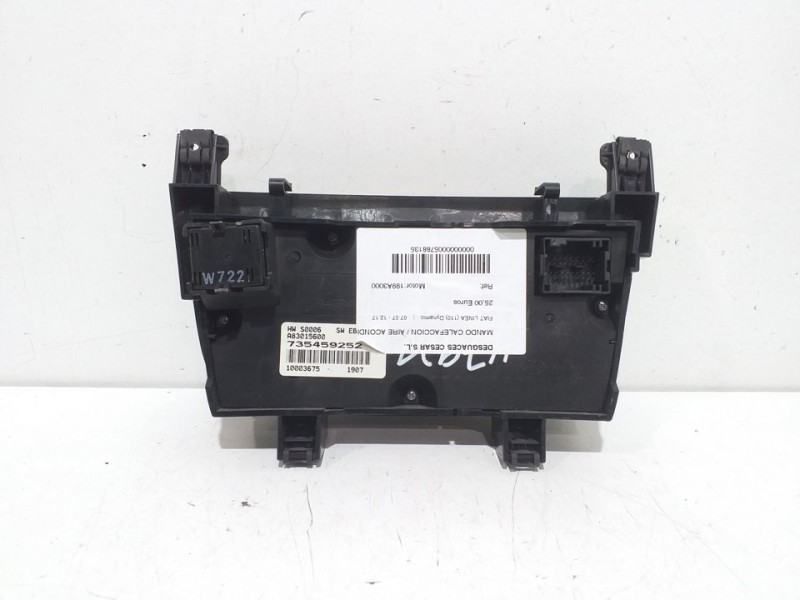 Recambio de mando calefaccion / aire acondicionado para fiat linea (110) dynamic referencia OEM IAM 735459252 A83015600 