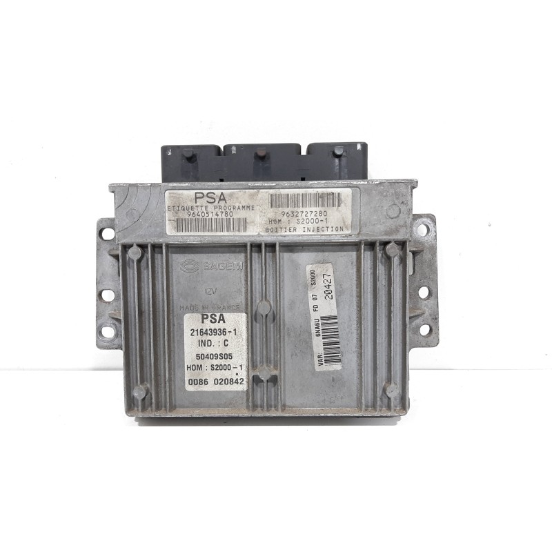 Recambio de centralita motor uce para citroën xsara picasso 1.8 16v referencia OEM IAM 9640514780 9632727280 1938FJ