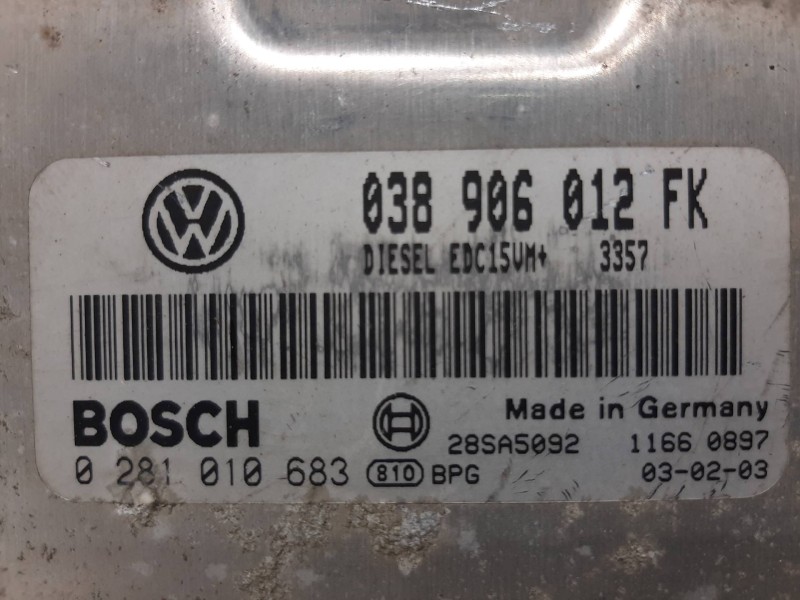 Recambio de centralita motor uce para seat leon (1m1) signo referencia OEM IAM 0281010683 038096012FK 