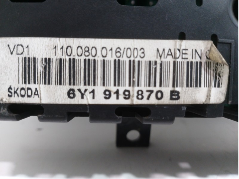 Recambio de cuadro instrumentos para skoda fabia (6y2/6y3) attractive referencia OEM IAM 6Y1919870B  