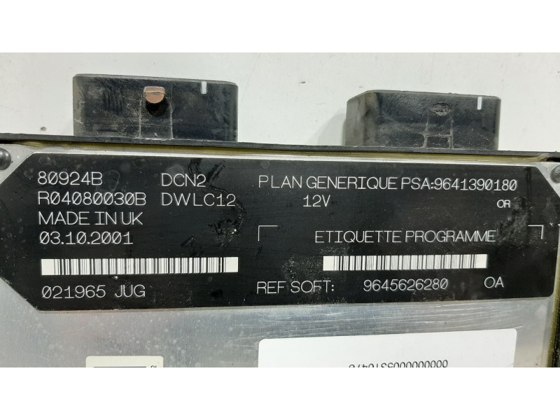 Recambio de centralita motor uce para peugeot 206 xtd 1.9 referencia OEM IAM 9645626280  