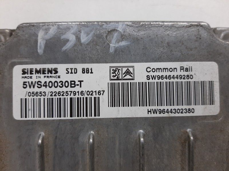 Recambio de centralita motor uce para peugeot 307 (s1) xt referencia OEM IAM 9646449280 5WS40030B 