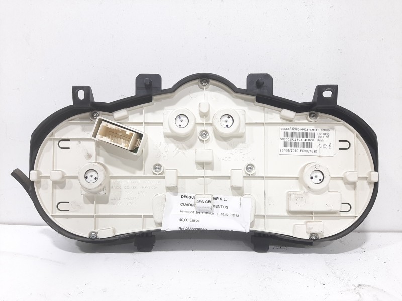 Recambio de cuadro instrumentos para peugeot 206+ básico referencia OEM IAM 9666636980   Recambio de cuadro instrumentos para peugeot 206+ básico referencia OEM IAM 9666636980