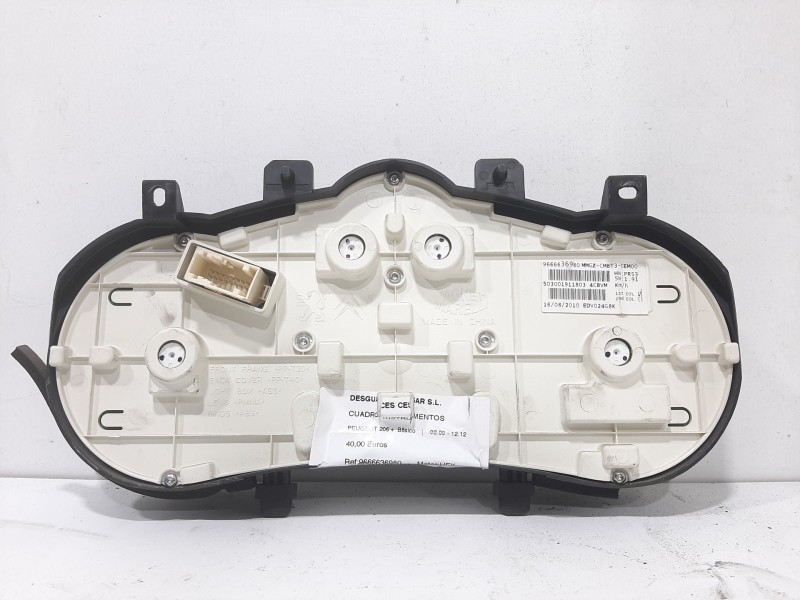 Recambio de cuadro instrumentos para peugeot 206+ básico referencia OEM IAM 9666636980   Recambio de cuadro instrumentos para peugeot 206+ básico referencia OEM IAM 9666636980