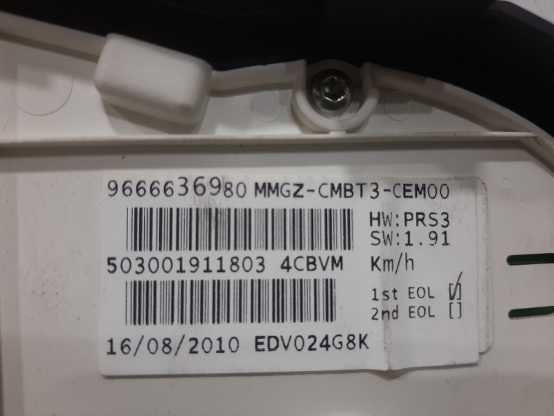 Recambio de cuadro instrumentos para peugeot 206+ básico referencia OEM IAM 9666636980   Recambio de cuadro instrumentos para peugeot 206+ básico referencia OEM IAM 9666636980
