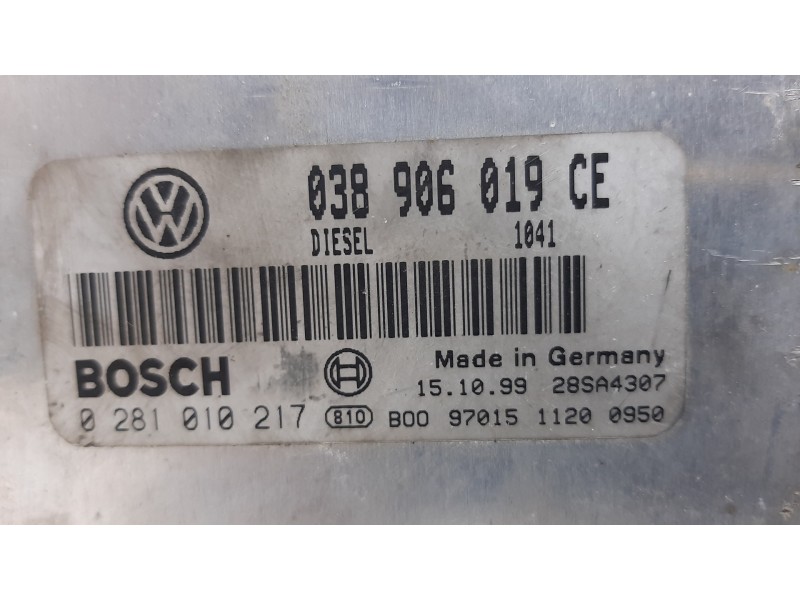 Recambio de centralita motor uce para volkswagen passat berlina (3b2) comfortline referencia OEM IAM 0281010217 038906019CE 