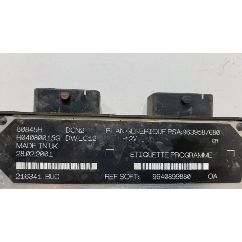 CENTRALITA MOTOR UCE 9639587680  - imagen 2