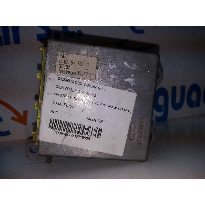Recambio de centralita airbag para mazda 6 berlina (gg) 2.0 crtd 120 active (5-ptas.) referencia OEM IAM GJ6A57K30C  