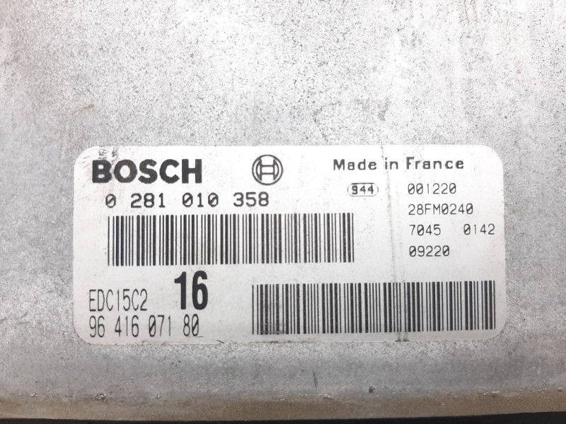 Recambio de centralita motor uce para citroën xsara picasso 2.0 hdi referencia OEM IAM 0281010358 9641607180 