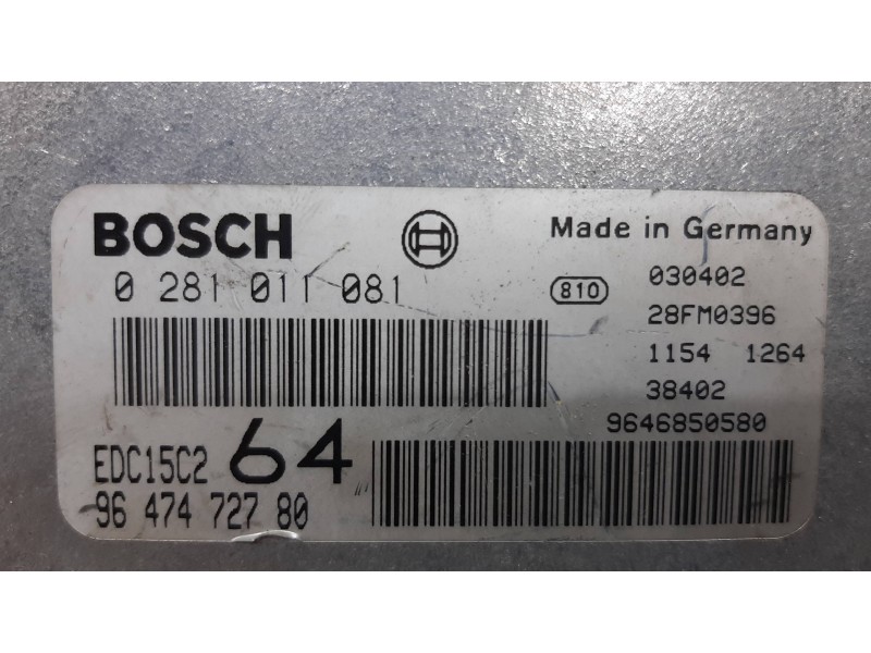 Recambio de centralita motor uce para peugeot 307 break / sw (s1) sw referencia OEM IAM 1940CX  