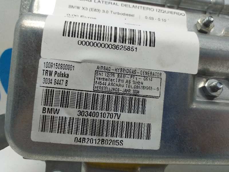 Recambio de airbag lateral delantero izquierdo para bmw x3 (e83) 3.0 turbodiesel referencia OEM IAM 30340010707V  