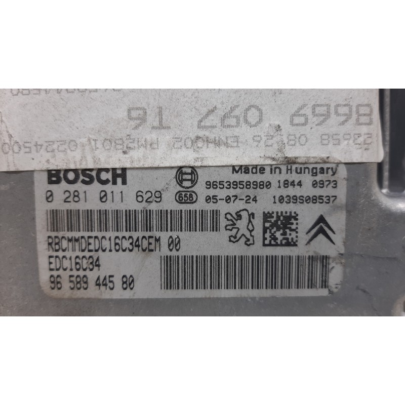 Recambio de centralita motor uce para peugeot 307 break / sw (s1) sw pack referencia OEM IAM 0281011629 9658944580 