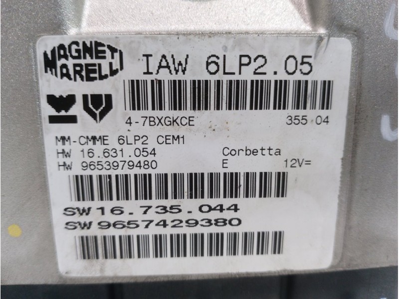 Recambio de centralita motor uce para citroën c4 coupe lx referencia OEM IAM IAW6LP205  