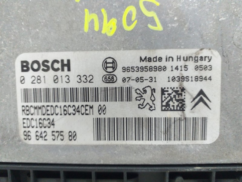 Recambio de centralita motor uce para peugeot 308 sport referencia OEM IAM 9664257580 0281013332 