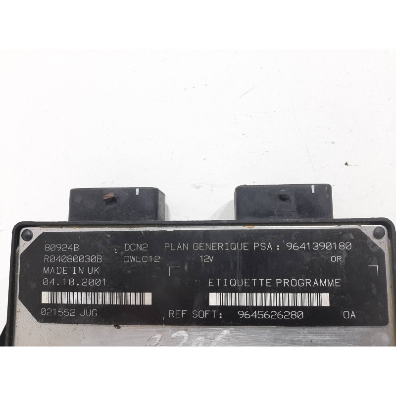 Recambio de centralita motor uce para peugeot 206 berlina xr referencia OEM IAM 9645626280  