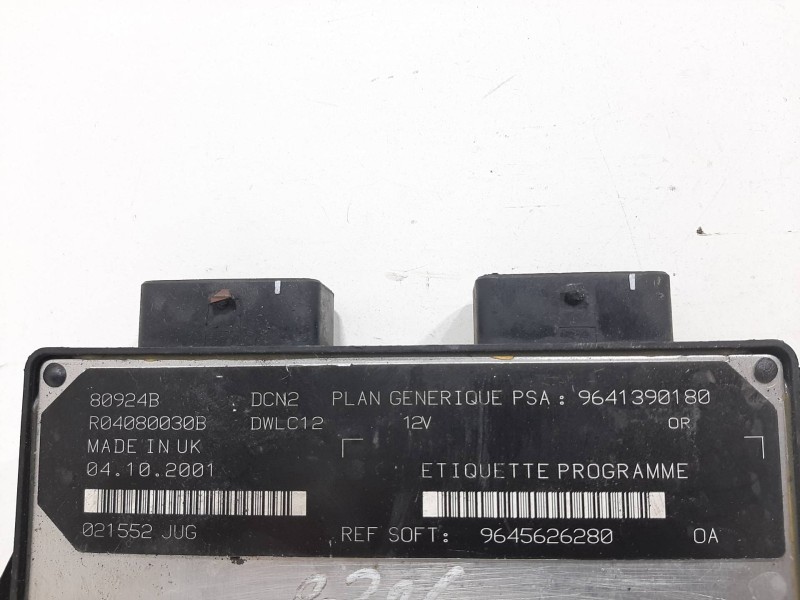 Recambio de centralita motor uce para peugeot 206 berlina xr referencia OEM IAM 9645626280  