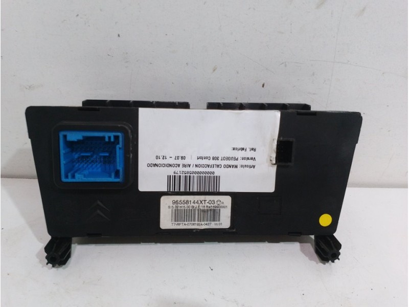 Recambio de mando calefaccion / aire acondicionado para peugeot 308 sport referencia OEM IAM 96558144XT03 0706192A0427  Recambio de mando calefaccion / aire acondicionado para peugeot 308 sport referencia OEM IAM 96558144XT03 0706192A0427