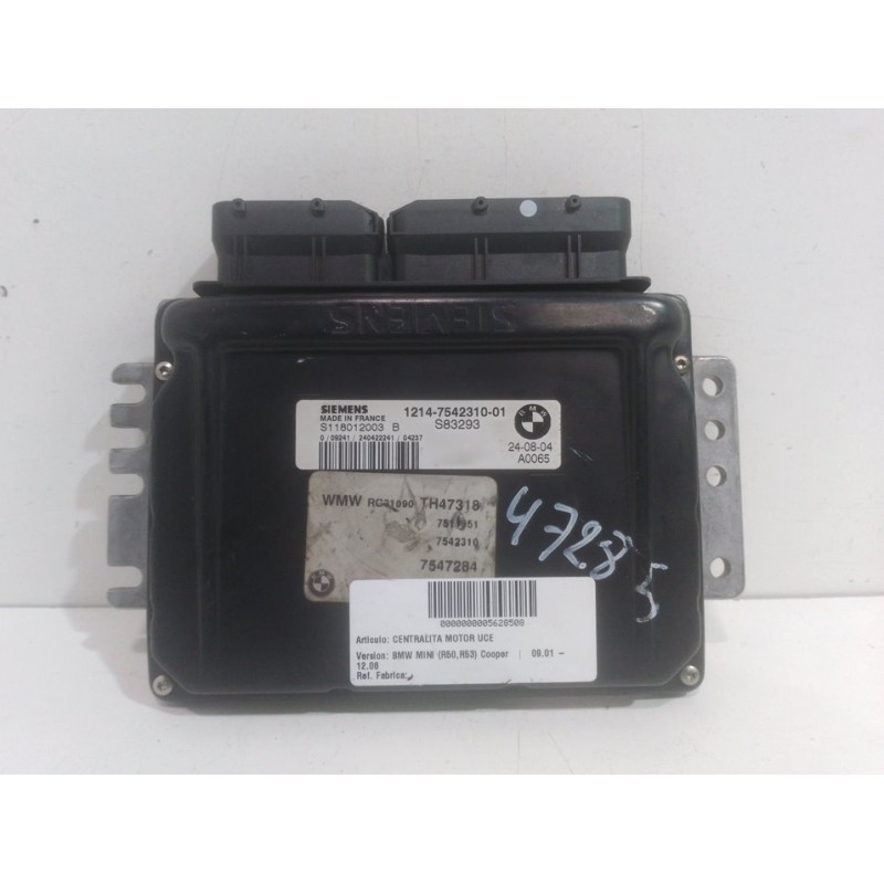 Recambio de centralita motor uce para bmw mini (r50,r53) cooper referencia OEM IAM 1214752761001  