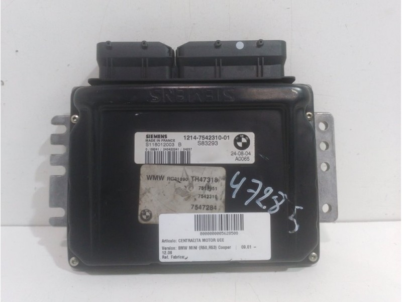 Recambio de centralita motor uce para bmw mini (r50,r53) cooper referencia OEM IAM 1214752761001  