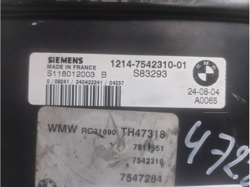 Recambio de centralita motor uce para bmw mini (r50,r53) cooper referencia OEM IAM 1214752761001  