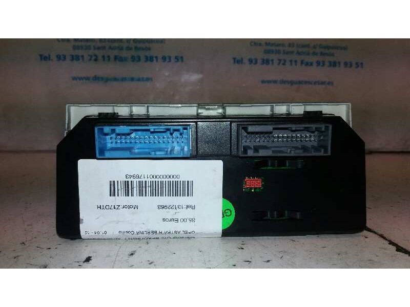 Recambio de mando calefaccion / aire acondicionado para opel astra h berlina cosmo referencia OEM IAM 13122963  
