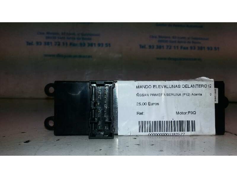 Recambio de mando elevalunas delantero izquierdo para nissan primera berlina (p12) acenta referencia OEM IAM   