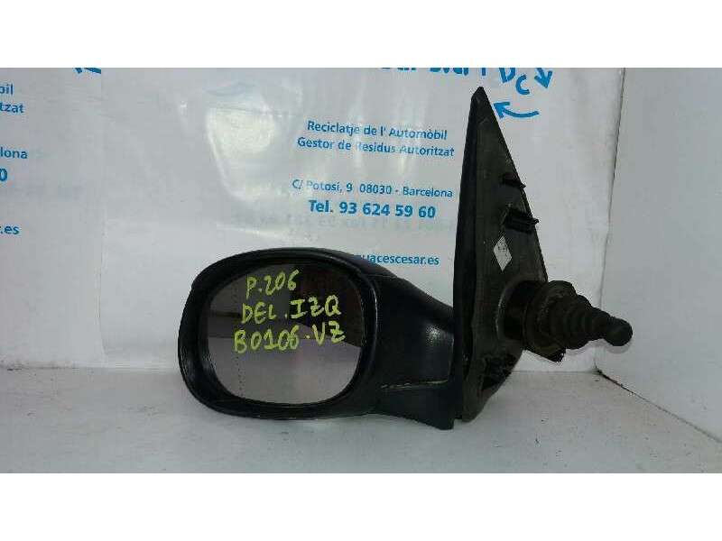 Recambio de retrovisor izquierdo para peugeot 206 berlina xs referencia OEM IAM 8149KY MANUAL NEGRO