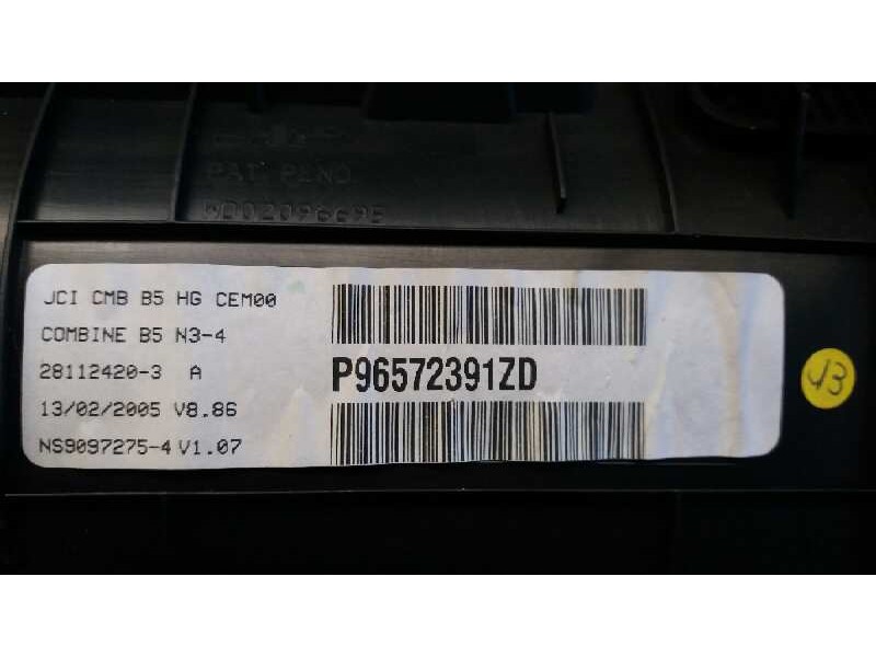 Recambio de cuadro instrumentos para citroën c4 coupe vtr referencia OEM IAM 96572391ZD  
