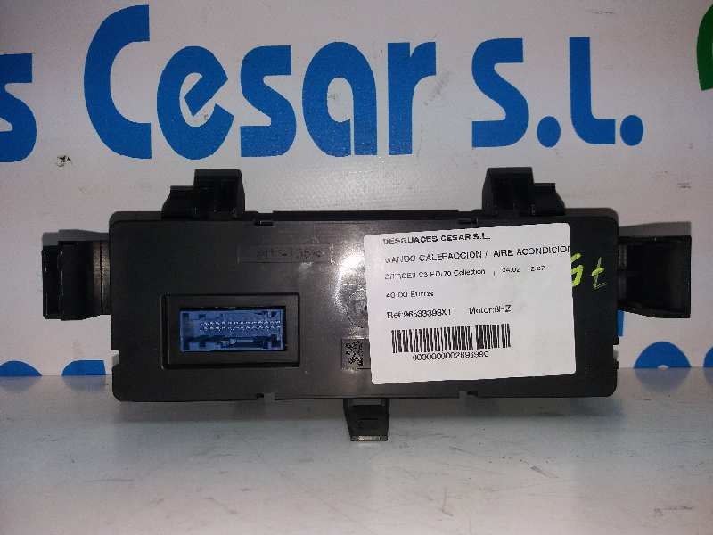 Recambio de mando calefaccion / aire acondicionado para citroën c3 hdi 70 collection referencia OEM IAM 96533393XT  OFERTA