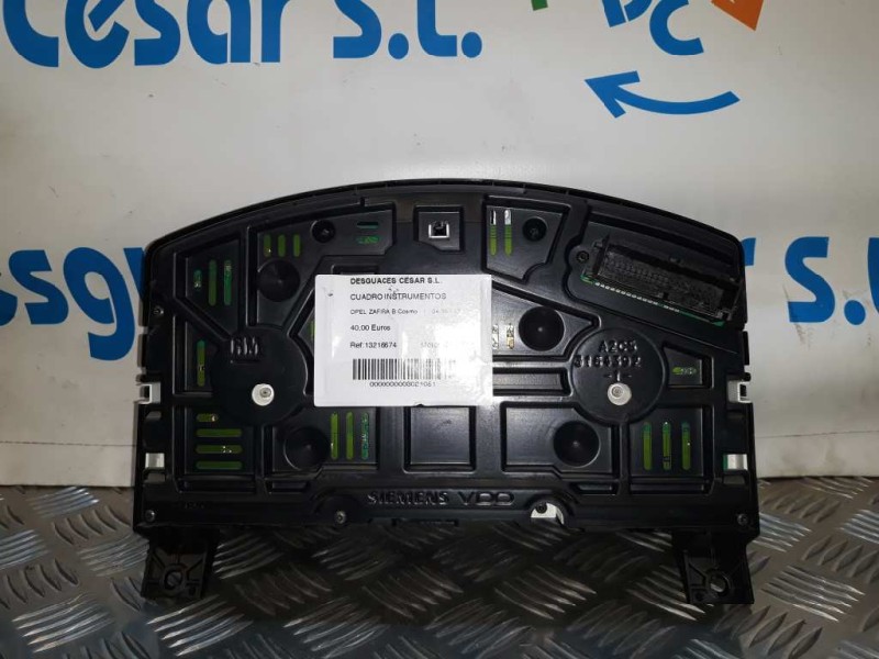 Recambio de cuadro instrumentos para opel zafira b cosmo referencia OEM IAM 13309025 SW7655 