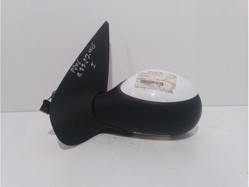 Recambio de retrovisor izquierdo para peugeot 206 berlina xt referencia OEM IAM 8149KY ELECTRICO BLANCO