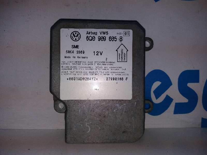 Recambio de centralita airbag para volkswagen passat berlina (3b2) comfortline referencia OEM IAM 5WK42869 6Q0909605B  Recambio de centralita airbag para volkswagen passat berlina (3b2) comfortline referencia OEM IAM 5WK42869 6Q0909605B