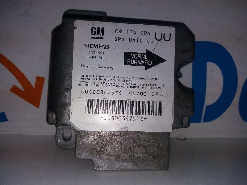 Recambio de centralita airbag para opel astra g berlina comfort referencia OEM IAM 5WK42876 1923594 09174004 Recambio de centralita airbag para opel astra g berlina comfort referencia OEM IAM 5WK42876 1923594 09174004