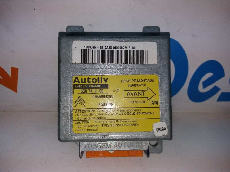 Recambio de centralita airbag para citroën xsara berlina 1.6 16v tonic referencia OEM IAM 550741100 9636894280 