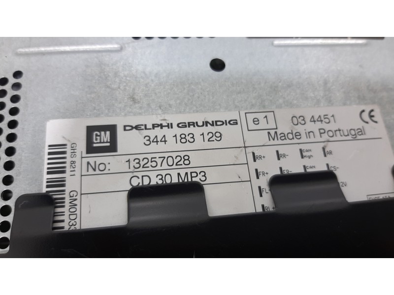 Recambio de sistema audio / radio cd para opel corsa d catch me referencia OEM IAM 344183129 13257028  Recambio de sistema audio / radio cd para opel corsa d catch me referencia OEM IAM 344183129 13257028