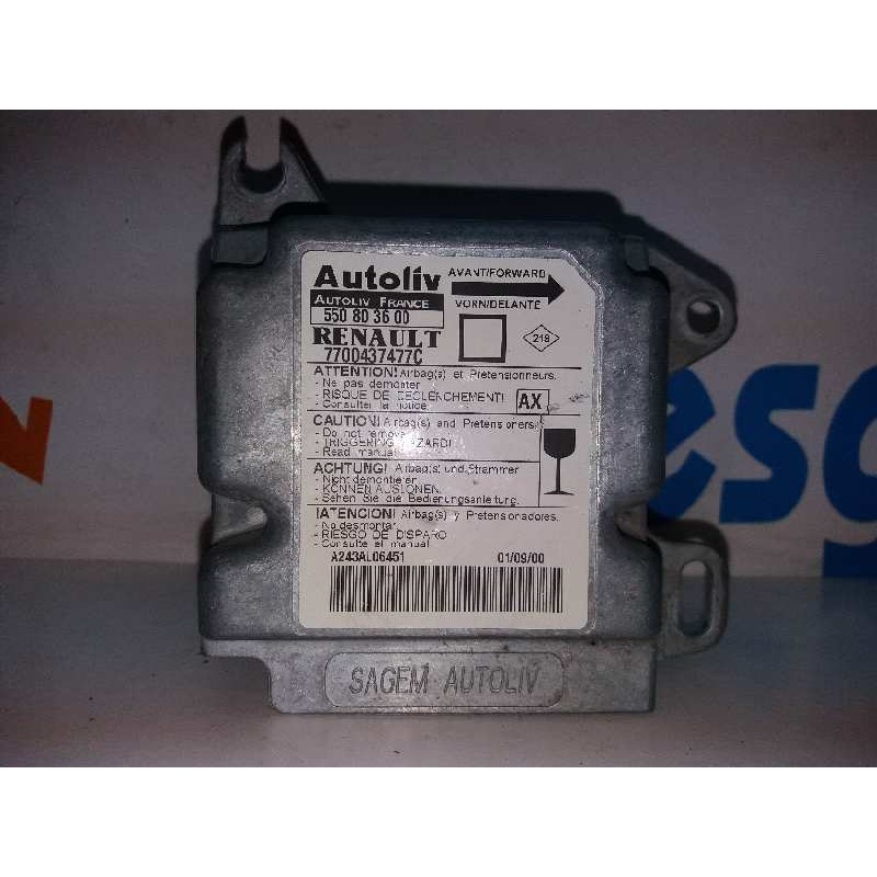 Recambio de centralita airbag para renault megane i fase 2 berlina (ba0) 1.6 16 v rt (ba04) referencia OEM IAM 550803600 7700437