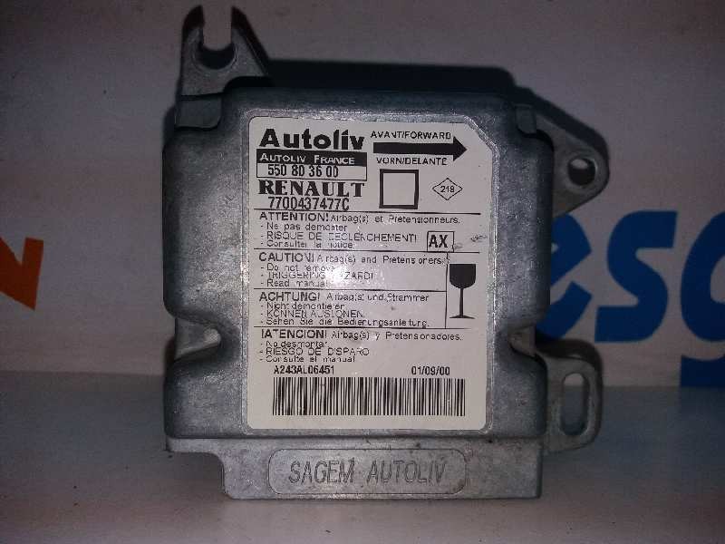 Recambio de centralita airbag para renault megane i fase 2 berlina (ba0) 1.6 16 v rt (ba04) referencia OEM IAM 550803600 7700437