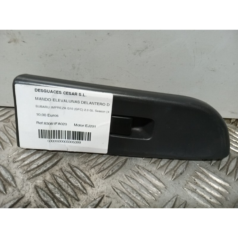 Recambio de mando elevalunas delantero derecho para subaru impreza g10 (gfc) 2.0 gl season (4-ptas.) referencia OEM IAM 83081FA0