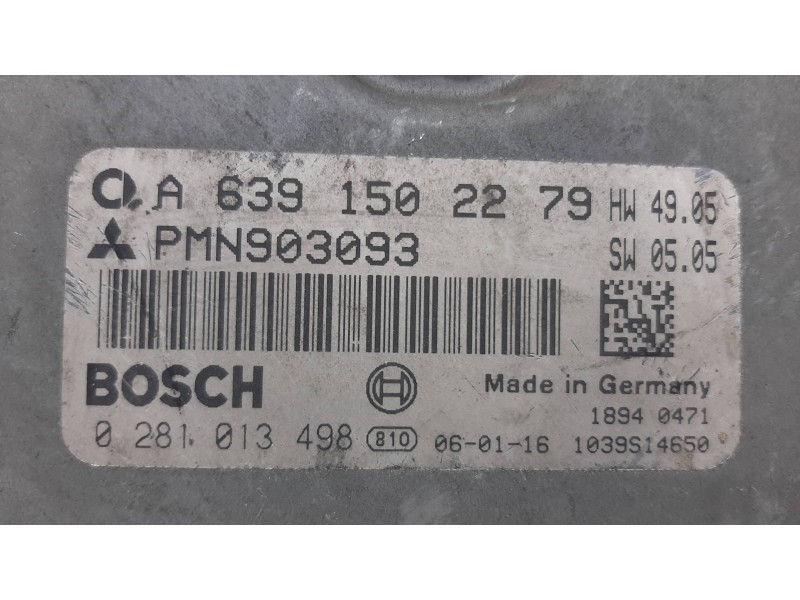 Recambio de centralita motor uce para smart forfour cdi (70kw) referencia OEM IAM 6391502279  